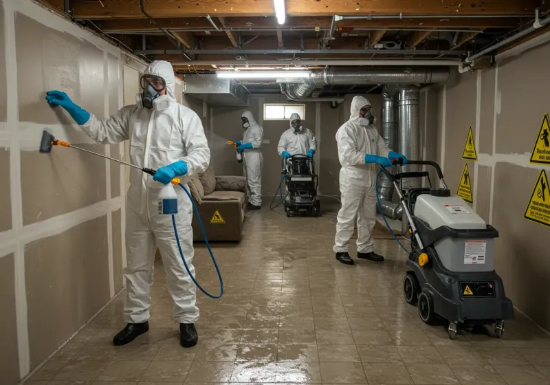 Basement Moisture Removal and Structural Drying process in Ten Mile Run, NJ